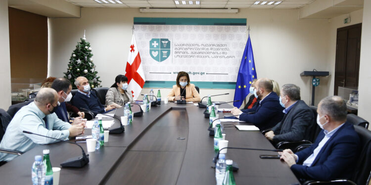 ეკატერინე ტიკარაძე კოვიდ 19-ის საწინააღმდეგო ვაქცინაციის დანერგვის უწყებათაშორისი კომისიის წევრებს შეხვდა
