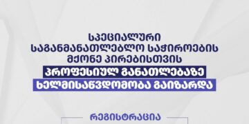 სპეციალური საგანმანათლებლო საჭიროების მქონე პირებისთვის პროფესიულ განათლებაზე ხელმისაწვდომობა გაიზარდა