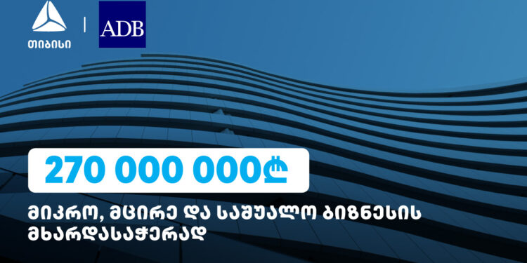 ბიზნესების მხარდასაჭერად, 270 მლნ ლარი თიბისის ADB-სგან